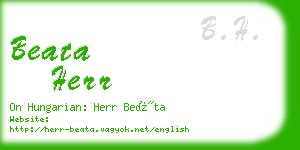 beata herr business card